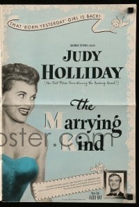 5m772 MARRYING KIND pressbook '52 the wedding bells are ringing for pretty bride Judy Holliday!
