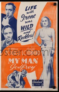 5m794 MY MAN GODFREY pressbook R48 great images of William Powell & sexy Carole Lombard!