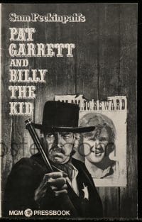 5m822 PAT GARRETT & BILLY THE KID pressbook '73 James Coburn, Kris Kristofferson, Ron Lesser art!