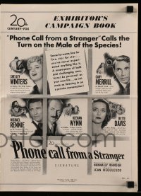 5m830 PHONE CALL FROM A STRANGER pressbook '52 Bette Davis, Shelley Winters, Michael Rennie