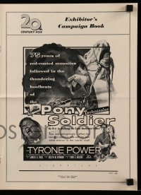 5m835 PONY SOLDIER pressbook '52 art of Royal Canadian Mountie Tyrone Power & Penny Edwards!