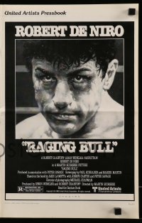 5m844 RAGING BULL pressbook '80 Martin Scorsese, Hagio art of Robert De Niro as boxer Jake LaMotta!