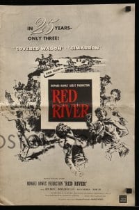 5m851 RED RIVER pressbook '48 John Wayne, Montgomery Clift, Howard Hawks western classic, rare!