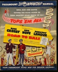 5m856 ROAD TO BALI pressbook '52 Bing Crosby, Bob Hope & sexy Dorothy Lamour in Indonesia!
