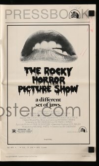 5m858 ROCKY HORROR PICTURE SHOW pressbook R79 classic c/u lips image, a different set of jaws!