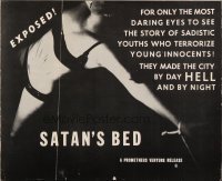 5m870 SATAN'S BED pressbook '65 young innocent Yoko Ono is terrorized by sadistic youths!