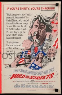 5m986 WILD IN THE STREETS pressbook '68 Christopher Jones & teens take over the U.S.!