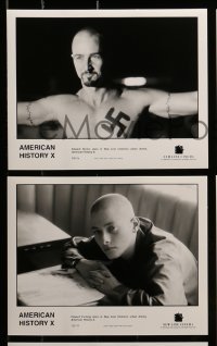 5m196 AMERICAN HISTORY X presskit w/ 9 stills '98 Edward Norton as skinhead neo-Nazi, Furlong!