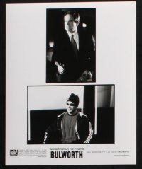 5m236 BULWORTH presskit w/ 10 stills '98 directed by Warren Beatty, cool political artwork!