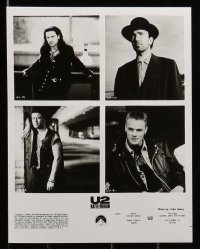 5m481 U2 RATTLE & HUM presskit w/ 6 stills '88 great images of Irish rockers Bono & The Edge!