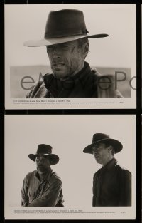 5m484 UNFORGIVEN presskit w/ 4 stills '92 Clint Eastwood, Gene Hackman, Morgan Freeman!