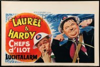 5p219 AIR RAID WARDENS Belgian R70s wacky Stan Laurel & Oliver Hardy in WWII action!