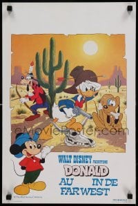 5p233 DONALD DUCK GOES WEST Belgian R80s Disney, great cartoon image of Donald in cowboy outfit!