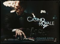 5p083 CASINO ROYALE teaser DS British quad '06 Daniel Craig as James Bond at poker table w/gun!