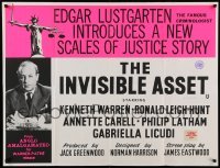 5p102 SCALES OF JUSTICE British quad '63 host Edgar Lustgarden, The Invisible Asset!