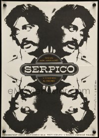 5p457 SERPICO Czech 11x16 '79 different art of Al Pacino, Sidney Lumet