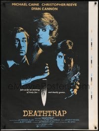 5p072 DEATHTRAP printer's test English 1sh '82 cool different art of Reeve, Caine & Dyan Cannon!