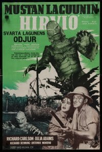 5p171 CREATURE FROM THE BLACK LAGOON Finnish '54 different images of monster & sexy Julie Adams!