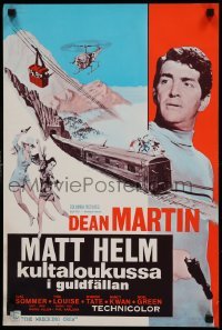 5p215 WRECKING CREW Finnish '69 Dean Martin as Matt Helm with sexy spy babes, train!