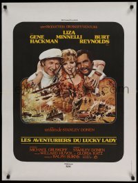 5p604 LUCKY LADY French 24x32 '75 great image of Gene Hackman, Liza Minnelli, Burt Reynolds!