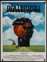 5p613 ROLLERBALL French 24x32 '75 cool completely different artwork by Jouineau Bourduge!