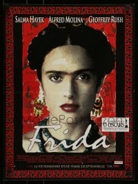 5p643 FRIDA French 16x21 '02 artwork of sexy Salma Hayek as artist Frida Kahlo!