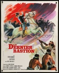 5p667 LEGEND OF CUSTER French 18x22 '67 Grinsson art of Wayne Maunder in raid against the Indians!