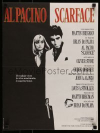 5p697 SCARFACE French 15x20 '84 Al Pacino as Tony Montana, Michelle Pfeiffer, Brian De Palma!