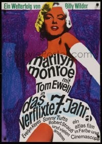 5p017 SEVEN YEAR ITCH German R66 Billy Wilder, great different sexy art of Marilyn Monroe!