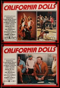 5p762 ALL THE MARBLES set of 8 Italian 13x18 pbustas '82 Falk & wrestlers, The California Dolls!