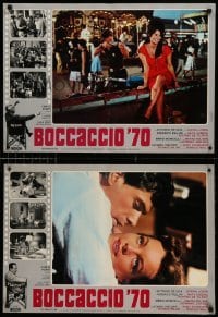 5p739 BOCCACCIO '70 set of 13 Italian 20x27 pbustas '62 Fellini, Visconti, Mario Monicelli!