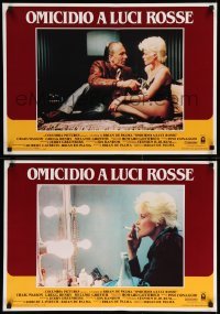 5p765 BODY DOUBLE set of 8 Italian 19x26 pbustas '85 Brian De Palma, Melanie Griffith, voyeur!