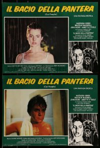 5p769 CAT PEOPLE set of 8 Italian 13x18 pbustas '82 sexy Nastassja Kinski, Malcolm McDowell!