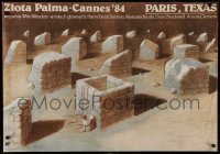 5p356 PARIS, TEXAS Polish 27x38 '85 Harry Dean Stanton, art of ruins by Walkuski!