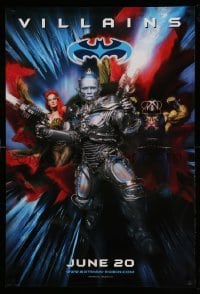 5r074 BATMAN & ROBIN advance DS 1sh '97 villains Arnold Schwarzenegger & sexy Uma Thurman!