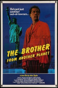 5r141 BROTHER FROM ANOTHER PLANET 1sh '84 John Sayles, alien Joe Morton & Statue of Liberty!