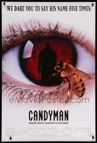 5r149 CANDYMAN 1sh '92 Clive Barker, creepy close-up image of bee in eyeball!