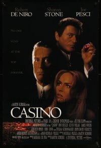 5r155 CASINO int'l DS 1sh '95 Martin Scorsese, Robert De Niro & Stone, Joe Pesci, cast image!