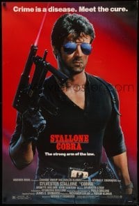 5r189 COBRA 1sh '86 crime is a disease and Sylvester Stallone is the cure!