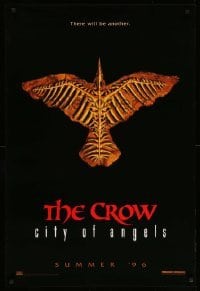 5r209 CROW: CITY OF ANGELS teaser 1sh '96 Tim Pope directed, believe in the power of another!