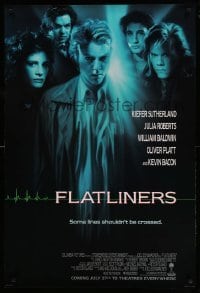 5r302 FLATLINERS int'l advance 1sh '90 Kiefer Sutherland, Julia Roberts, Kevin Bacon, Baldwin!