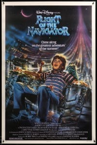 5r303 FLIGHT OF THE NAVIGATOR 1sh '86 Disney sci-fi, cool artwork of Joey Cramer in spaceship!