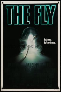 5r305 FLY 1sh '86 David Cronenberg, Jeff Goldblum, cool sci-fi art by Mahon!