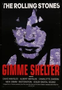 5r330 GIMME SHELTER 1sh R00 Rolling Stones out of control rock & roll concert!