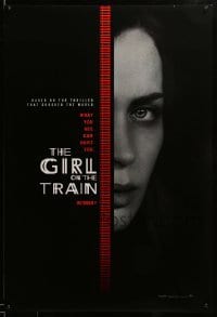 5r331 GIRL ON THE TRAIN teaser DS 1sh '16 close-up of Emily Blunt, what you see can hurt you!