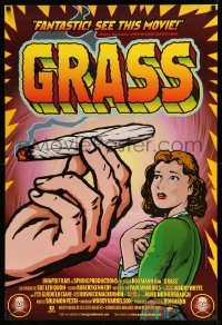 5r350 GRASS 1sh '99 history of marijuana in the U.S., Harrelson, great pseudo-retro drug artwork!