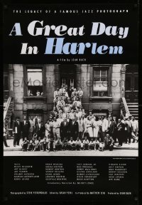 5r356 GREAT DAY IN HARLEM 1sh '94 great portrait of jazz musicians & family in New York!