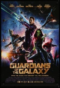 5r361 GUARDIANS OF THE GALAXY advance DS 1sh '14 Zoe Saldana, Marvel Comics sci-fi!