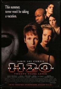 5r363 HALLOWEEN H20 advance 1sh '98 Jamie Lee Curtis sequel, terror won't be taking a vacation!