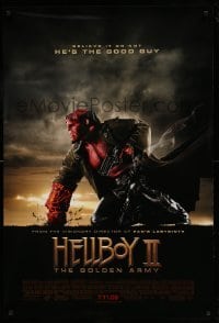 5r391 HELLBOY II: THE GOLDEN ARMY advance DS 1sh '08 Ron Perlman is the good guy!